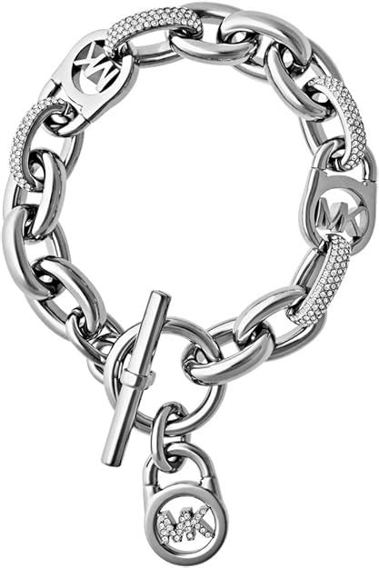 michael kors damenarmband silber|michael kors charm bracelet.